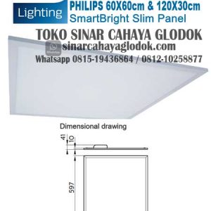 lampu panel led 60x60 cm merk philips
