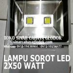 lampu sorot led 2x50 watt