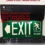 lampu exit emergency sign merk hokito