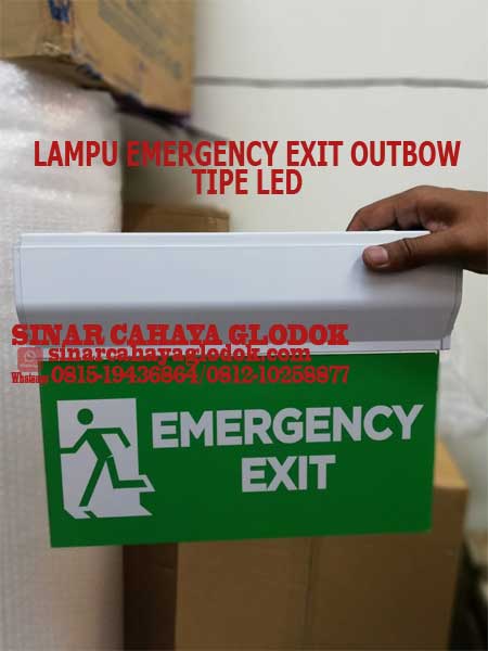 lampu emergency exit outbow