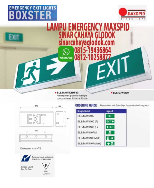 lampu emergency bls m w5100